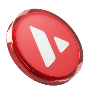 avalanche avax glass crypto coin